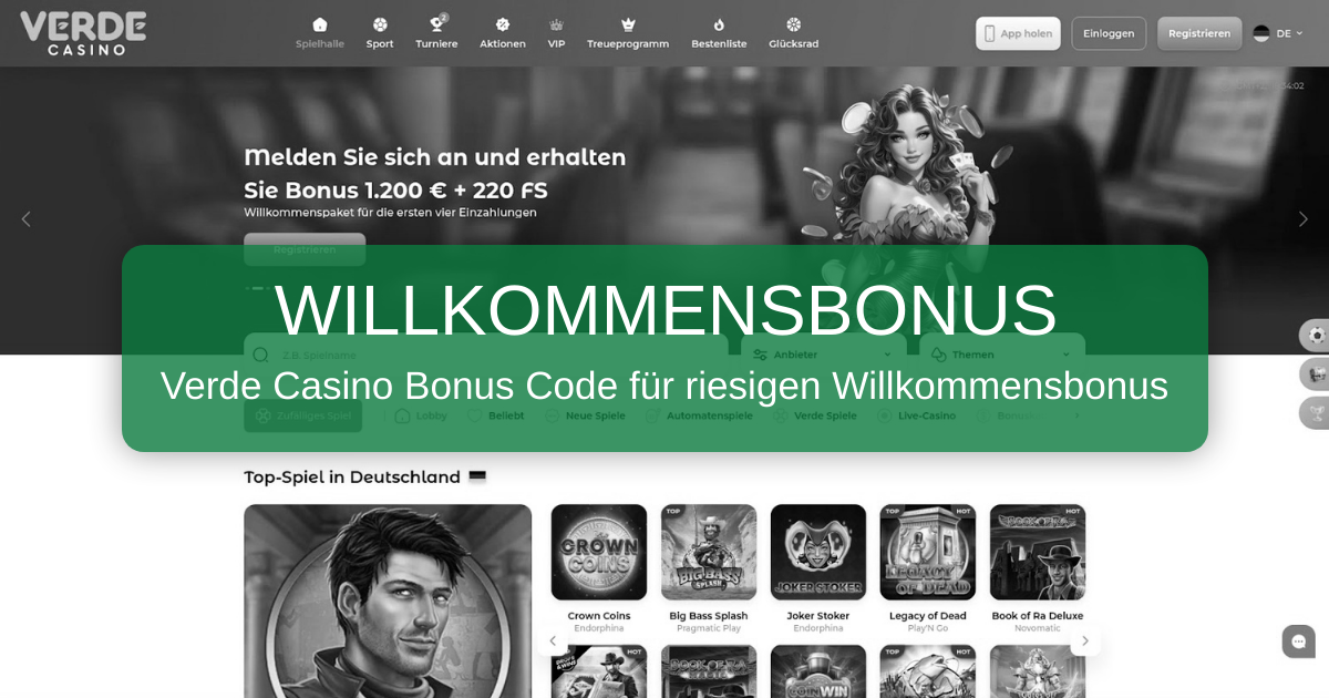 Verde Casino Bonus Code 25 Euro 2026 - Deutschland